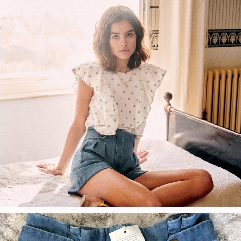 ISO these shorts in a size 4 or 6 US Sezane